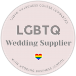 LGBTQ Wedding supplier badge